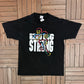 Go Hard, Play Big, Strong Football Graphic Tee | Size X-Large | Vintage 1990s Football Black T-Shirt |