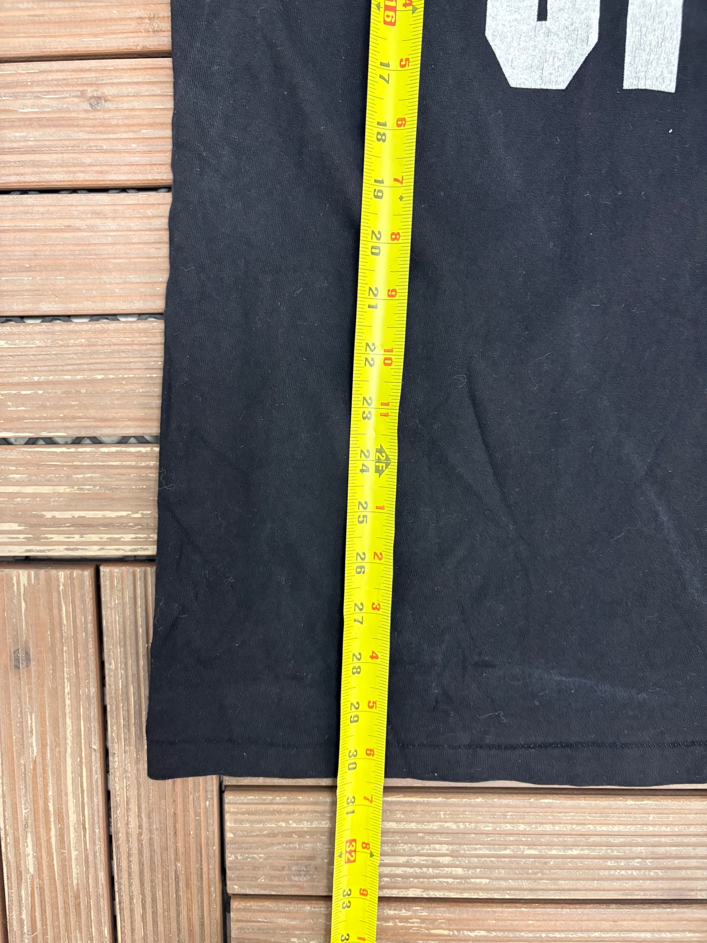 Go Hard, Play Big, Strong Football Graphic Tee | Size X-Large | Vintage 1990s Football Black T-Shirt |