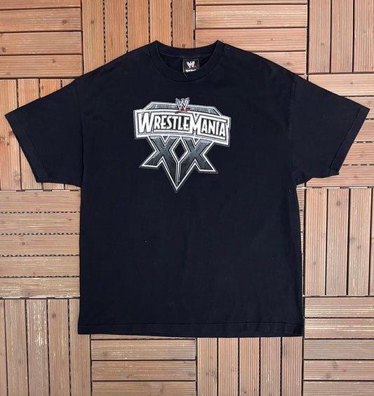 Wrestlemania XX Madison Square Garden Graphic Tee | Size XX-Large | Vintage 2000s Black Wrestling T-Shirt |