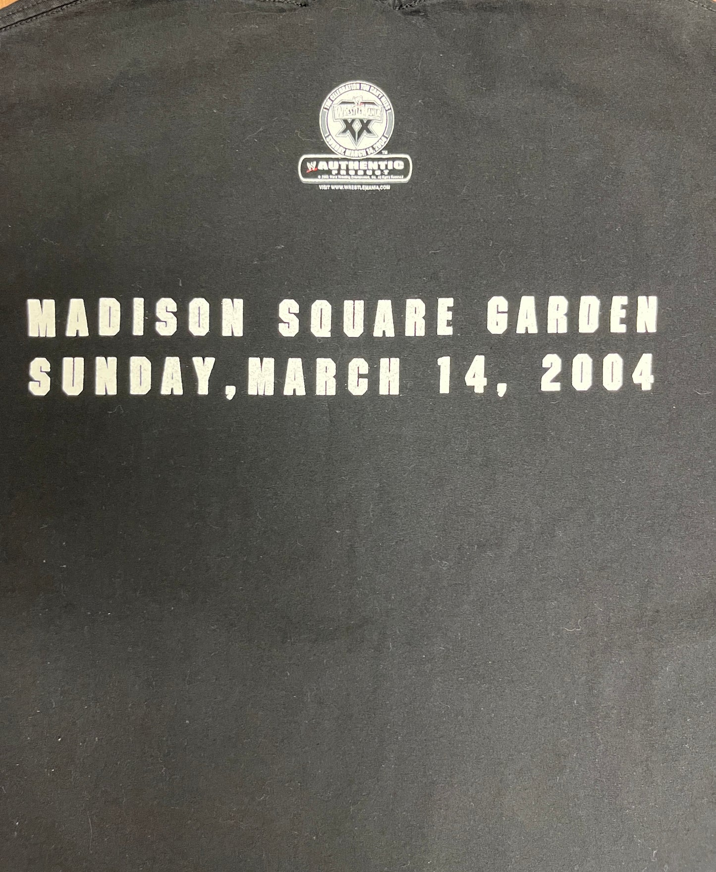 Wrestlemania XX Madison Square Garden Graphic Tee | Size XX-Large | Vintage 2000s Black Wrestling T-Shirt |