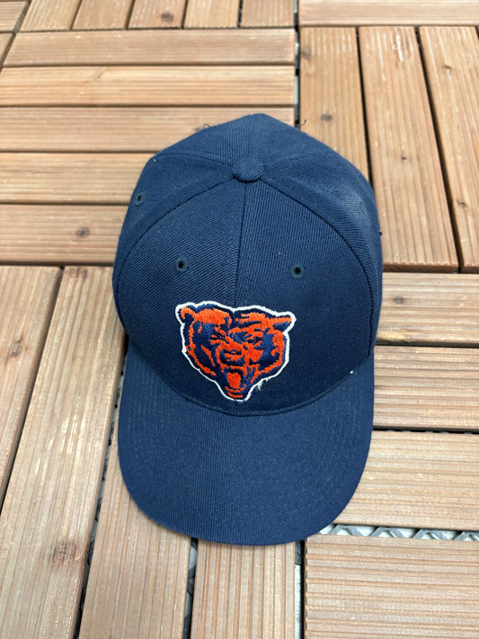 Chicago Bears Embroidered Graphic Hat | Size 6 7/8 | Vintage 1990s Sports Specialties NFL Football Blue Cap |