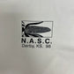 N.A.S.C. Derby, KS '98 Graphic Tee | Size X-Large | Vintage 1990s Promotional Beige T-Shirt |