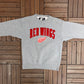 Detroit Red Wings Stitched Graphic Crewneck | Size Medium | Vintage 1990s NHL Hockey Grey Sweater |