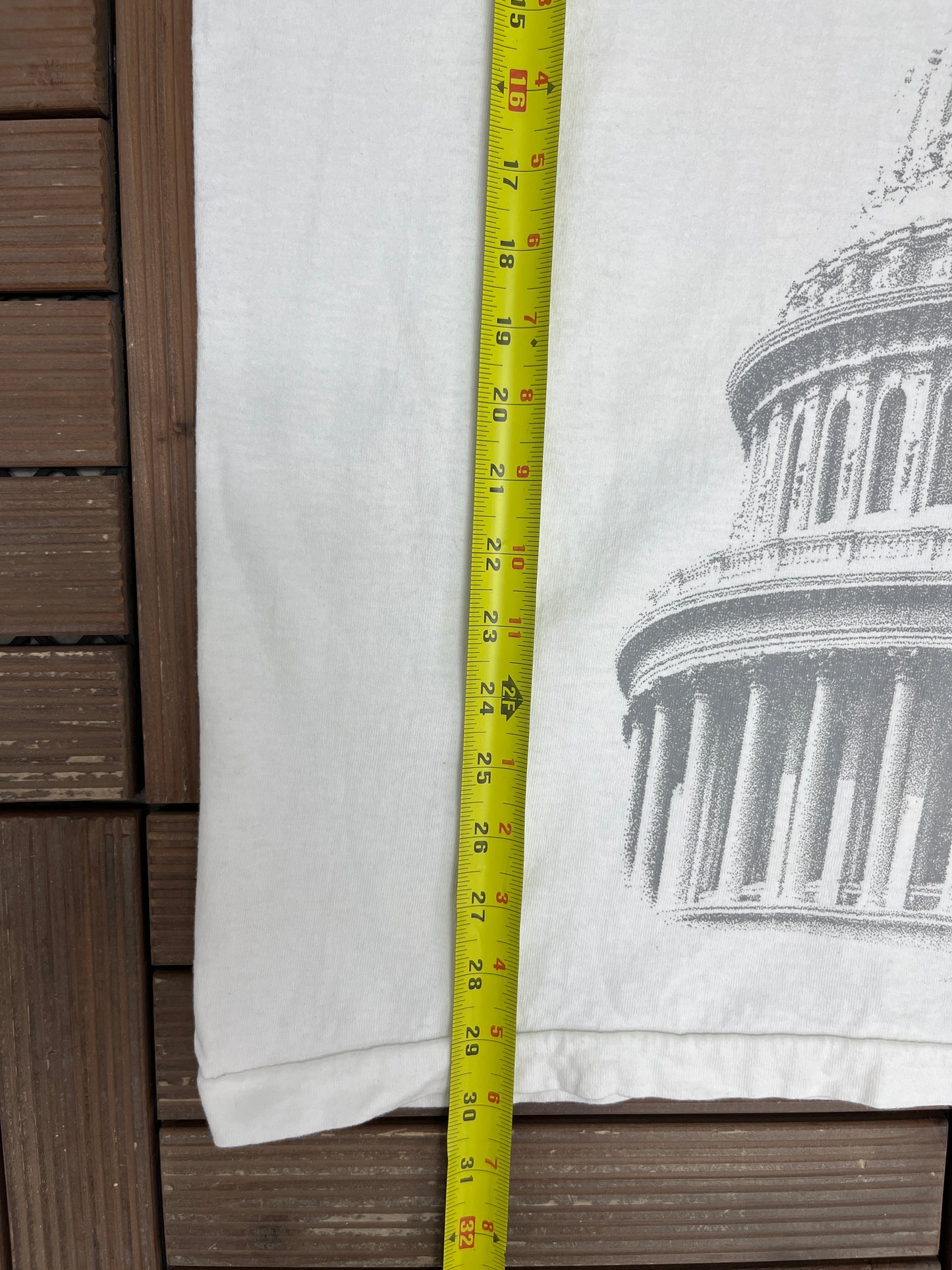 Washington, DC White House Graphic Tee | Size X-Large | Vintage 1990s Tourist White T-Shirt |