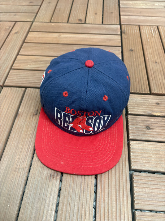 Boston Red Sox Embroidered Hat | Snap Back | Vintage 1990s MLB Baseball Blue Baseball Cap |
