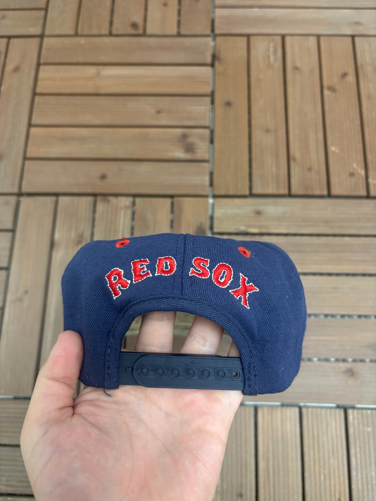 Boston Red Sox Embroidered Hat | Snap Back | Vintage 1990s MLB Baseball Blue Baseball Cap |
