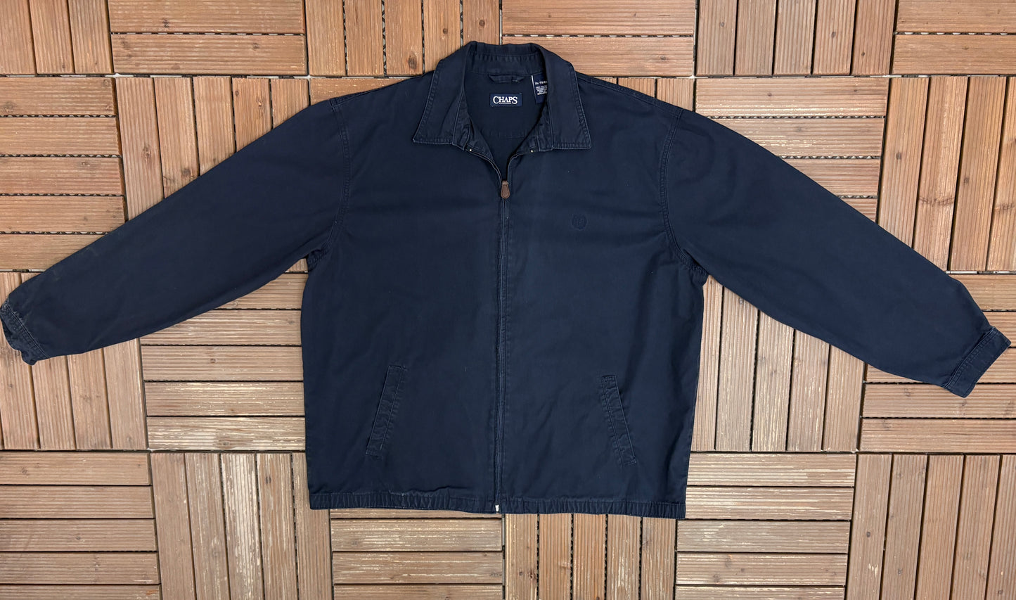 Chaps Ralph Lauren Harrington Jacket | Size X-Large | Vintage 2000s Zip Up Blue Jacket |