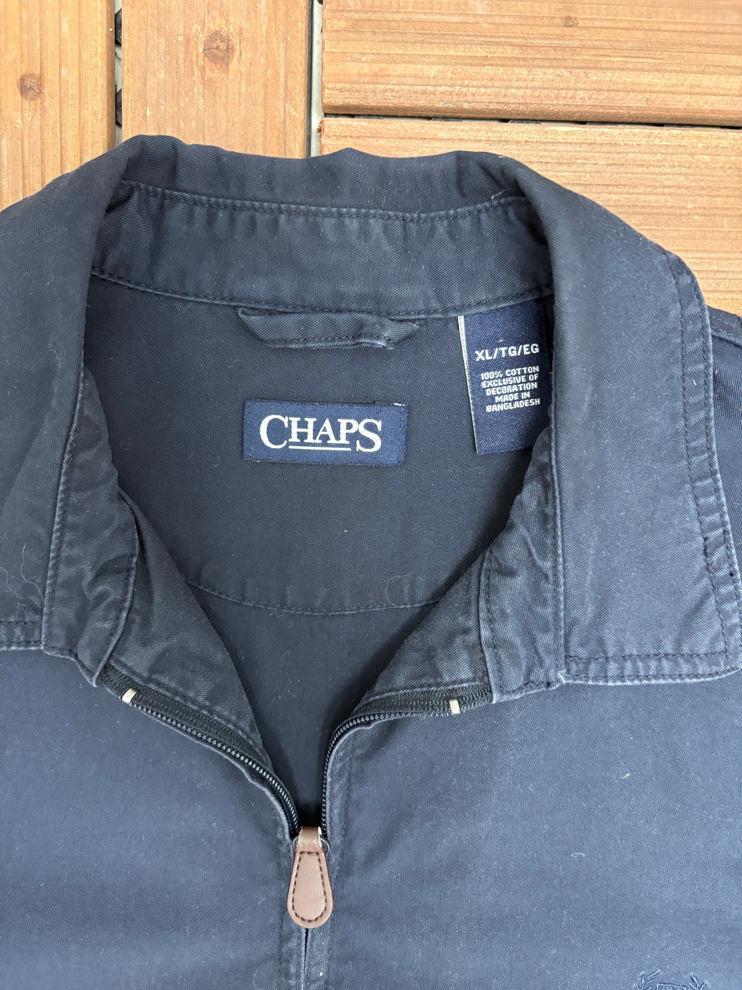 Chaps Ralph Lauren Harrington Jacket | Size X-Large | Vintage 2000s Zip Up Blue Jacket |