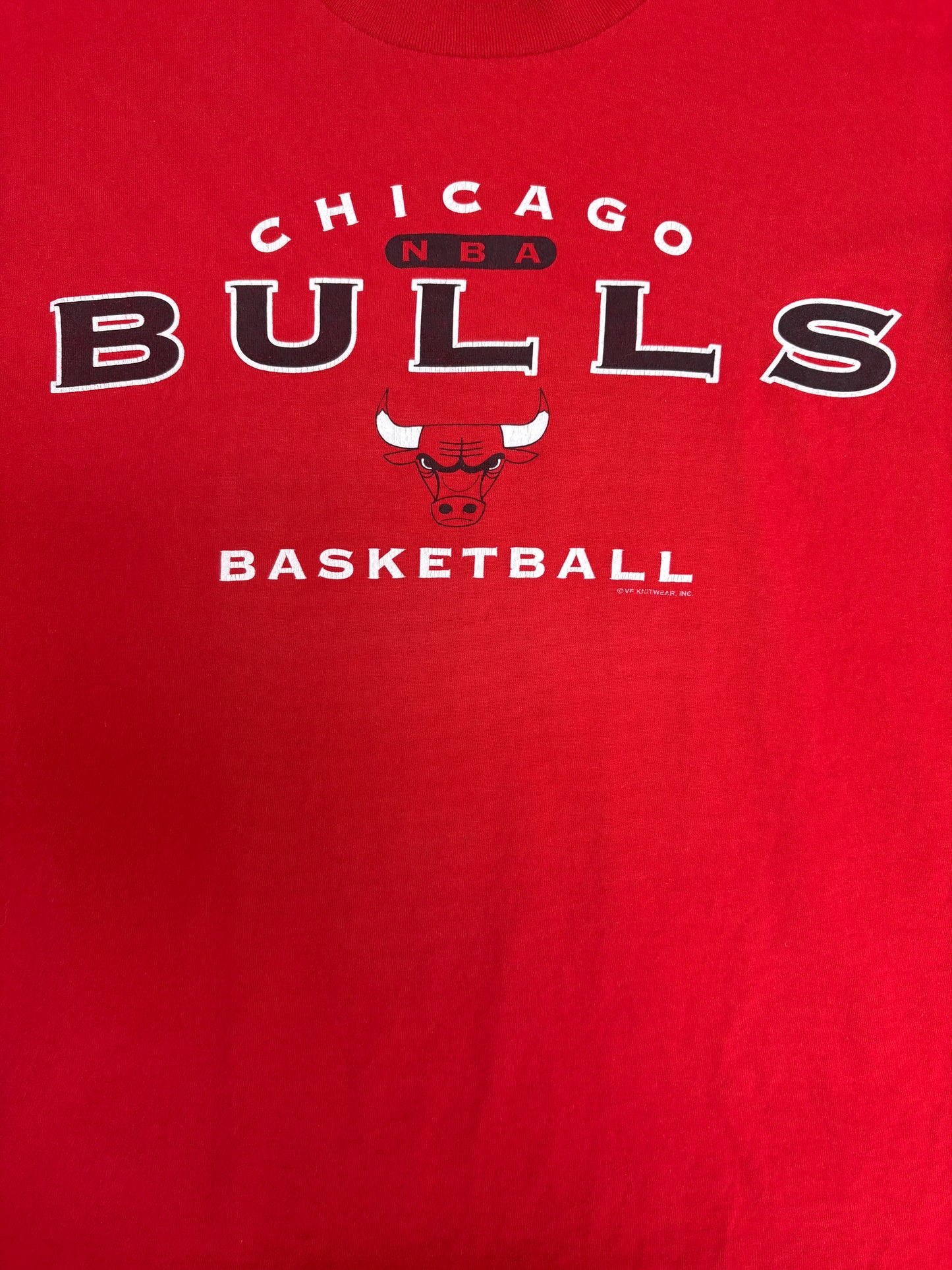 Chicago Bulls Basketball Graphic Tee | Size Large | Vintage 2000s NBA Basketball Red T-Shirt |