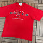 Chicago Bulls Basketball Graphic Tee | Size Large | Vintage 2000s NBA Basketball Red T-Shirt |