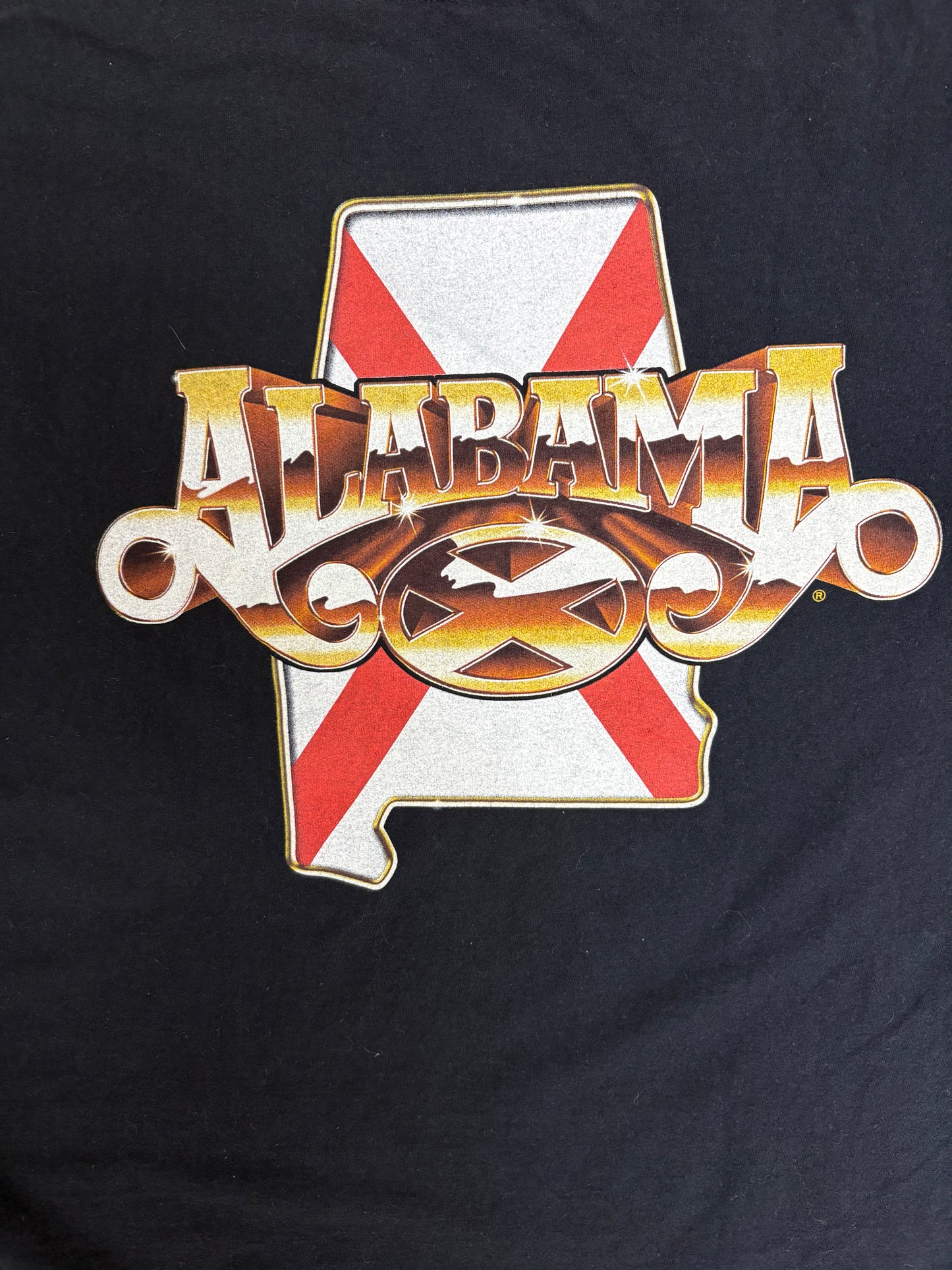 Alabama My Home's In Alabama Graphic Tee | Size X-Large | Vintage 2000s Country Music Black T-Shirt |