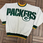 Green Bay Packers Wingspan Graphic Crewneck | Size X-Large | Vintage 1990s NFL Football Grey Sweater |