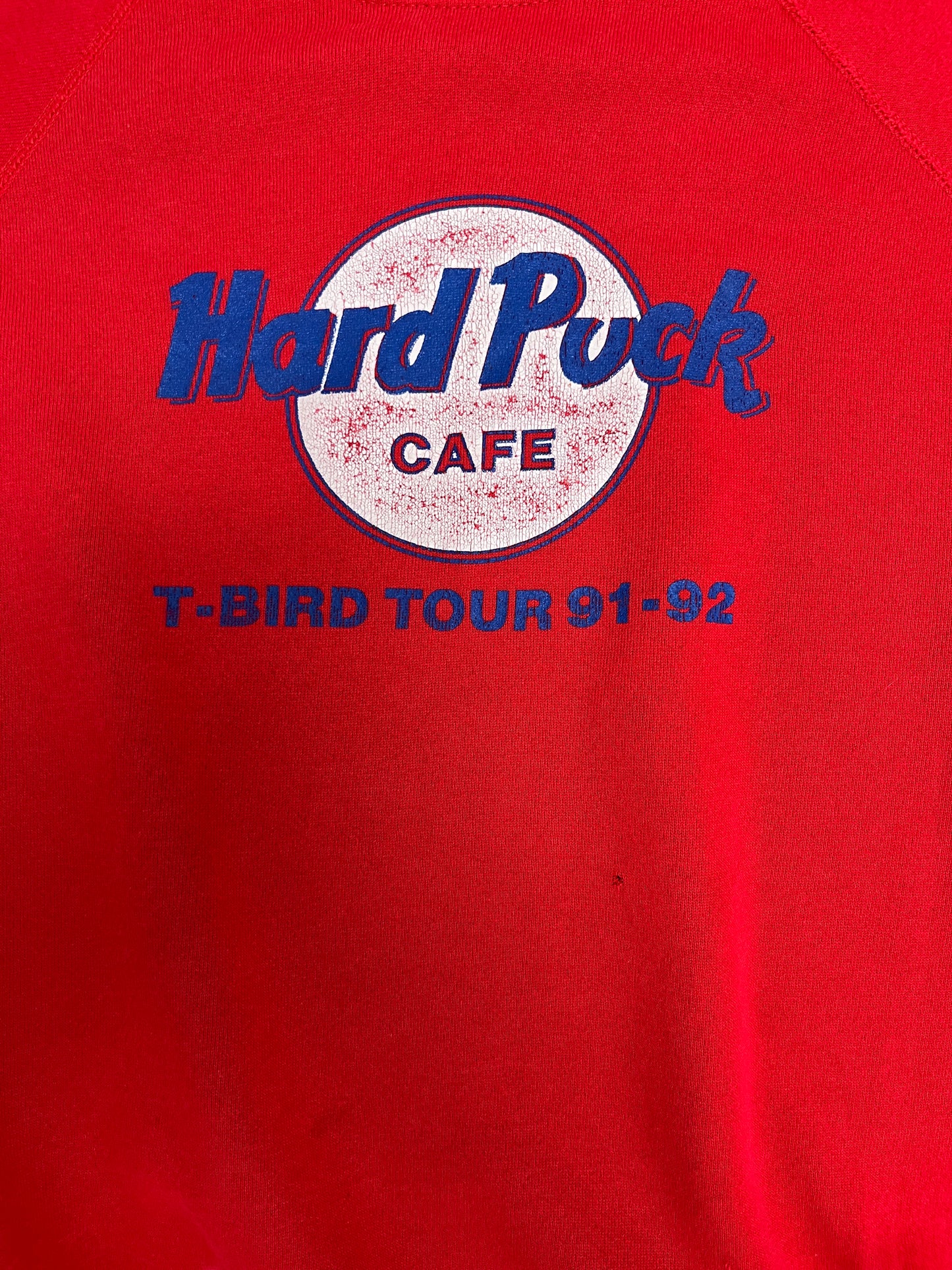 Hard Puck Cafe T-Bird Tour 91-92 Graphic Crewneck | Size XX-Large | Vintage 1990s Hockey Red Sweater |