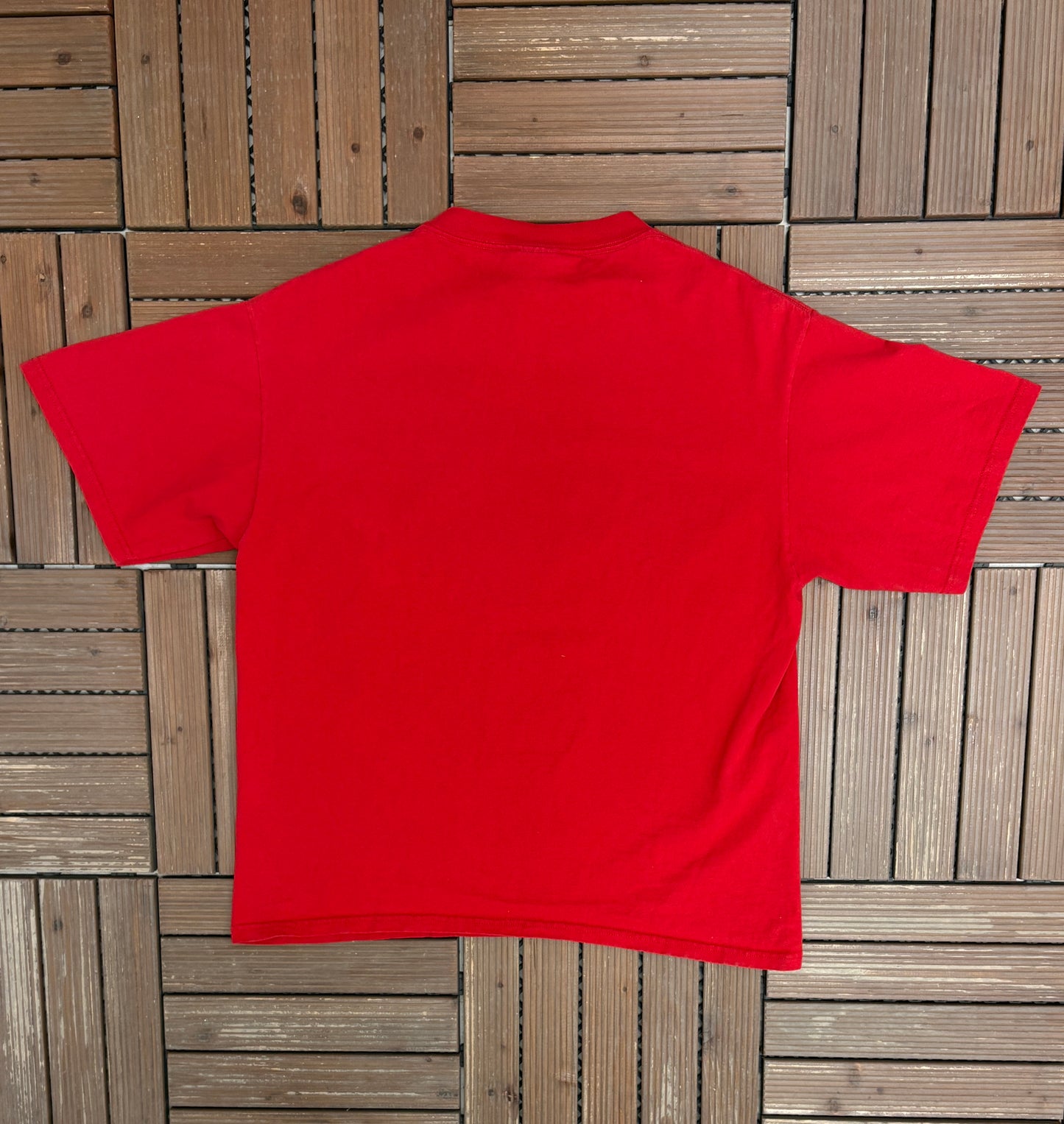 Chicago Bulls Basketball Graphic Tee | Size Large | Vintage 2000s NBA Basketball Red T-Shirt |