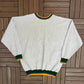 Green Bay Packers Wingspan Graphic Crewneck | Size X-Large | Vintage 1990s NFL Football Grey Sweater |