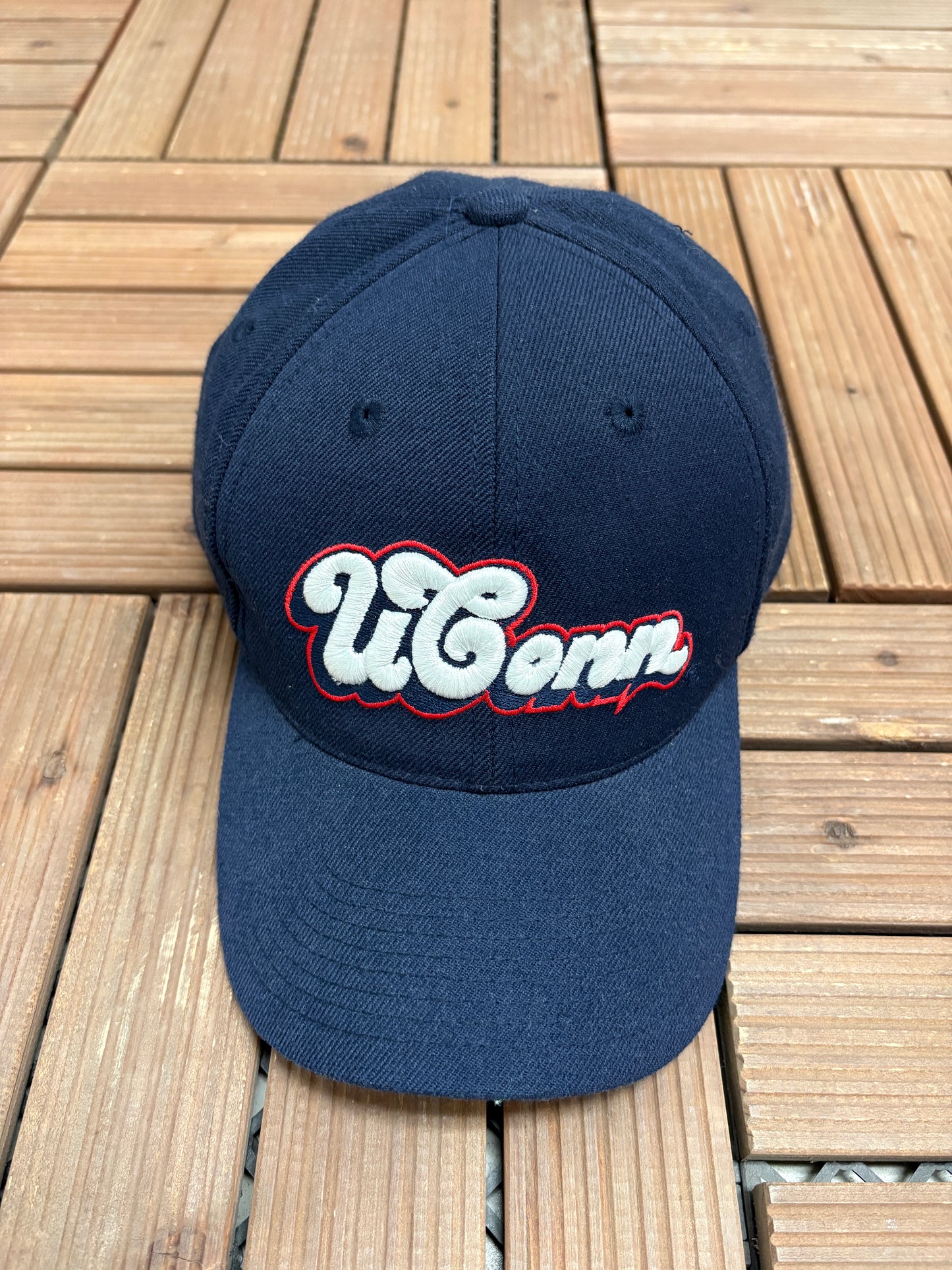 UConn Huskies Graphic Hat | Size 7 1/2 | Vintage 1990s College Blue Cap |