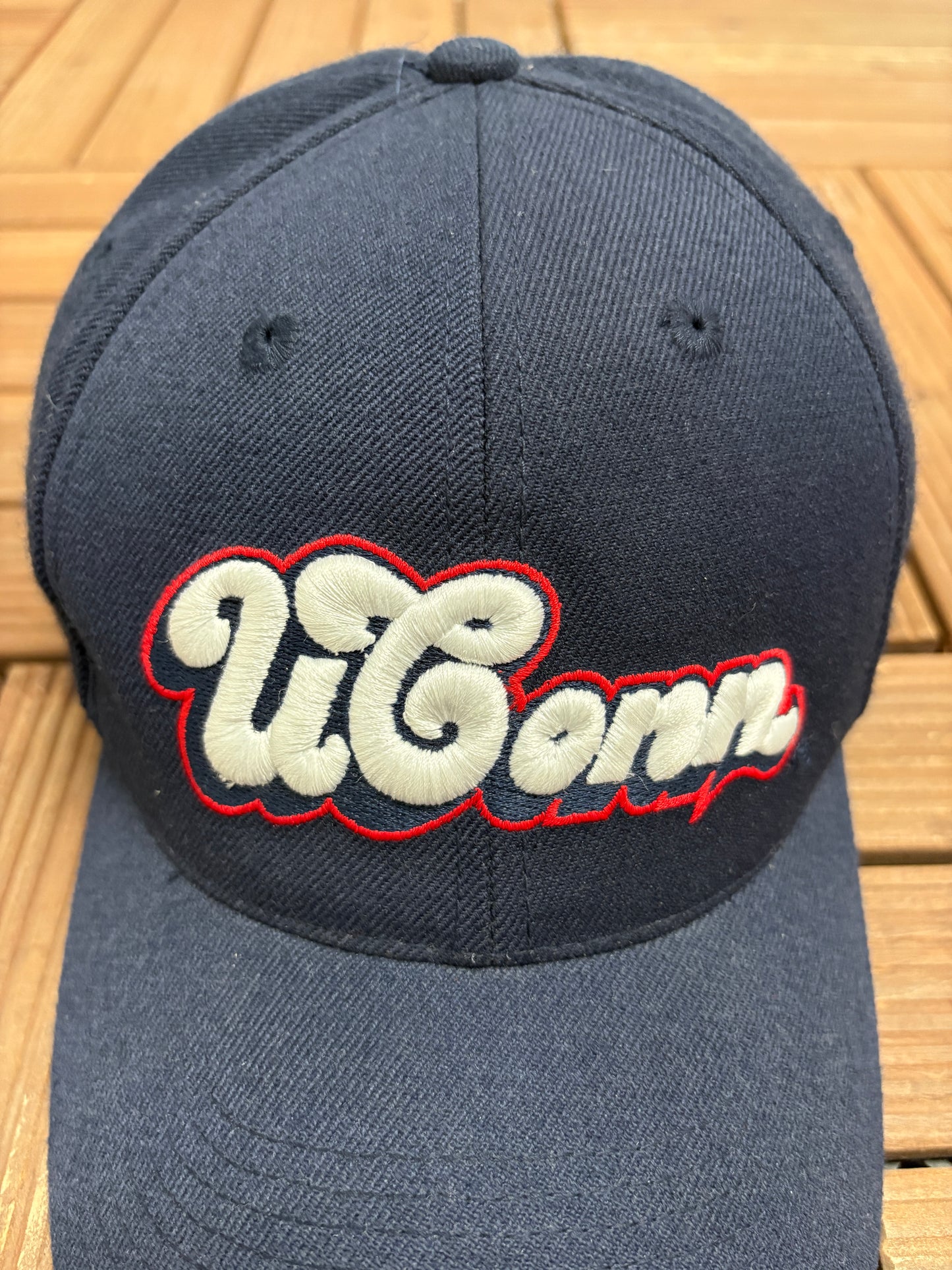 UConn Huskies Graphic Hat | Size 7 1/2 | Vintage 1990s College Blue Cap |