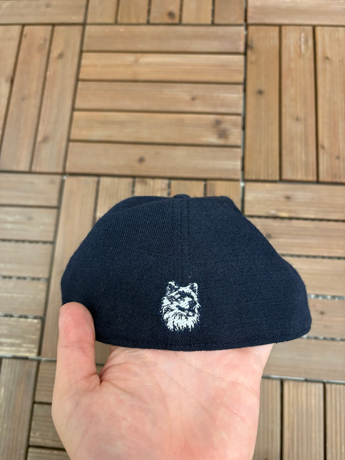 UConn Huskies Graphic Hat | Size 7 1/2 | Vintage 1990s College Blue Cap |