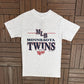 Minnesota Twins Graphic Tee | Size Medium | Vintage 1990s MLB Baseball Grey T-Shirt |