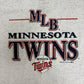 Minnesota Twins Graphic Tee | Size Medium | Vintage 1990s MLB Baseball Grey T-Shirt |