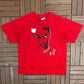 Chicago Bulls Dennis Rodman Graphic Tee | Size X-Large | Vintage 2000s NBA Basketball Red T-Shirt |