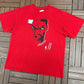 Chicago Bulls Dennis Rodman Graphic Tee | Size X-Large | Vintage 2000s NBA Basketball Red T-Shirt |