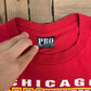 Chicago Blackhawks Graphic Tee | Size Large | Vintage 1990s NHL Hockey Red T-Shirt |