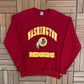 Washington Redskins Graphic Crewneck | Size X-Large | Vintage 1990s Red NFL Football Sweater |