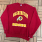Washington Redskins Graphic Crewneck | Size X-Large | Vintage 1990s Red NFL Football Sweater |