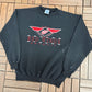 Detroit Red Wings Graphic Crewneck | Size Medium | Vintage 1990s NHL Hockey Black Sweater |
