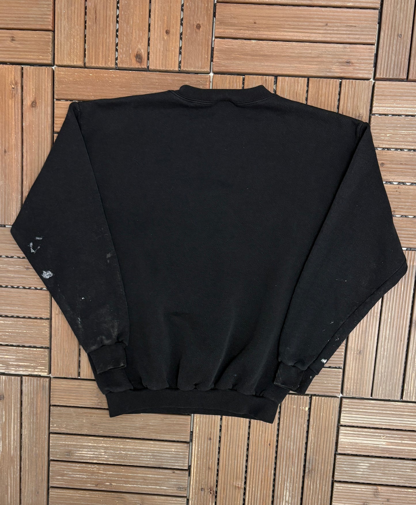 Detroit Red Wings Graphic Crewneck | Size Medium | Vintage 1990s NHL Hockey Black Sweater |