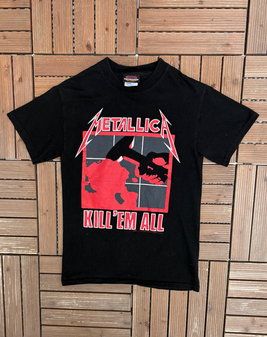 Metallica Kill 'Em All Graphic Tee | Size Small | Vintage 2000s Rock Band Black T-Shirt |