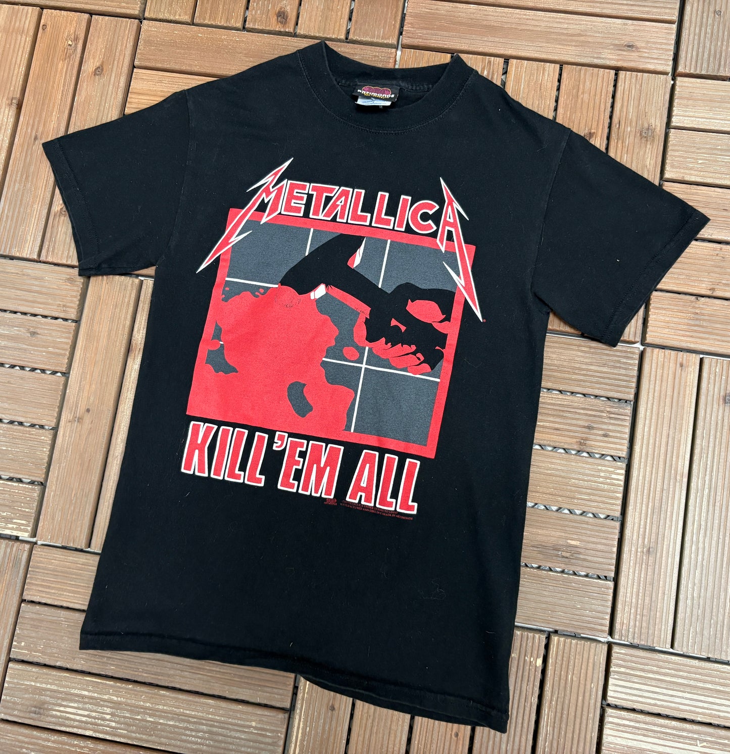 Metallica Kill 'Em All Graphic Tee | Size Small | Vintage 2000s Rock Band Black T-Shirt |