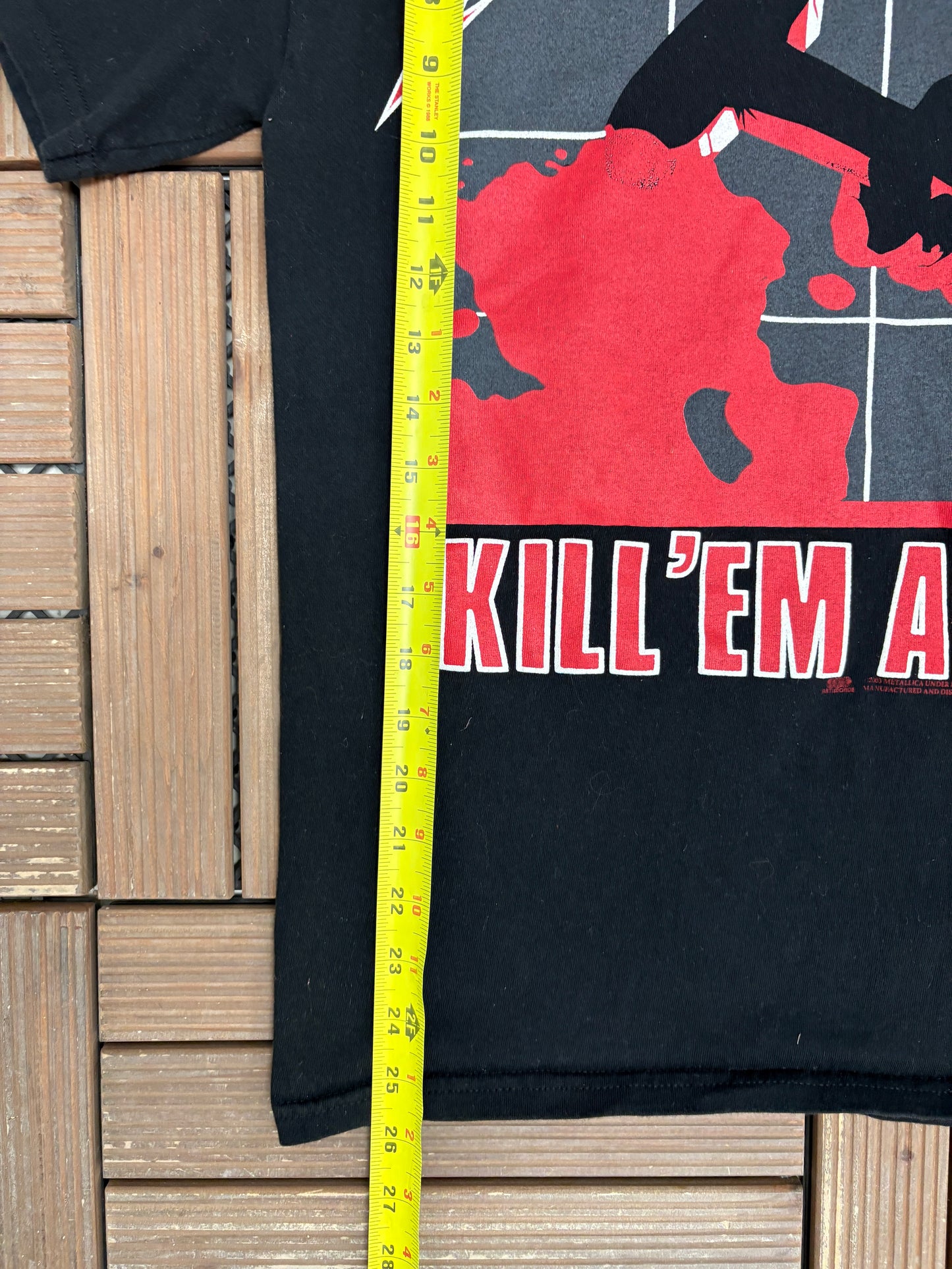 Metallica Kill 'Em All Graphic Tee | Size Small | Vintage 2000s Rock Band Black T-Shirt |