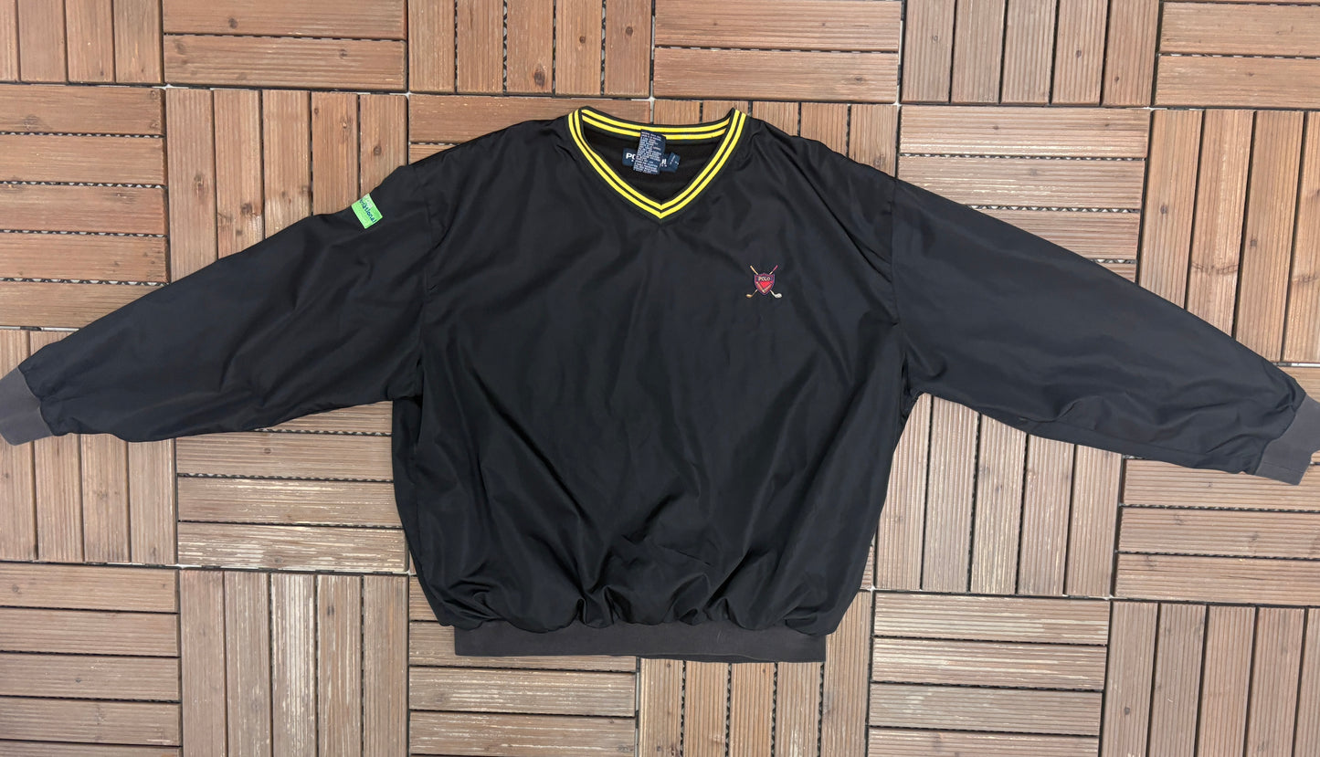 Polo Golf BMW Golf Cup Graphic Windbreaker | Size X-Large | Vintage 2000s Golf Black Windbreaker |