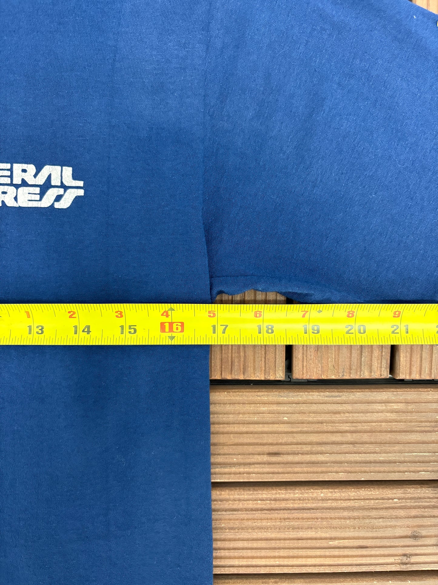 Federal Express Graphic Tee | Size Medium | Vintage 1980s Promotional Blue T-Shirt |