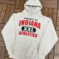 Property of Indiana Athletics Graphic Hoodie | Size Medium | Vintage 1990s College Grey Sweater |