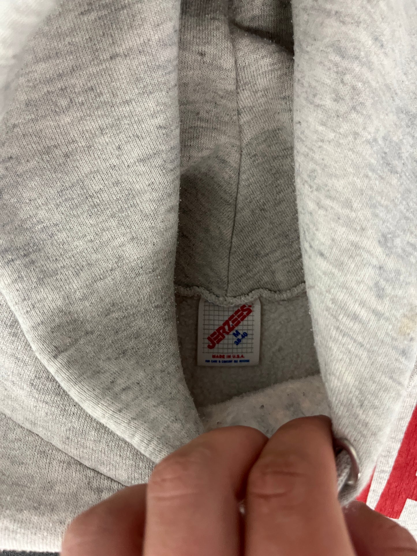 Property of Indiana Athletics Graphic Hoodie | Size Medium | Vintage 1990s College Grey Sweater |