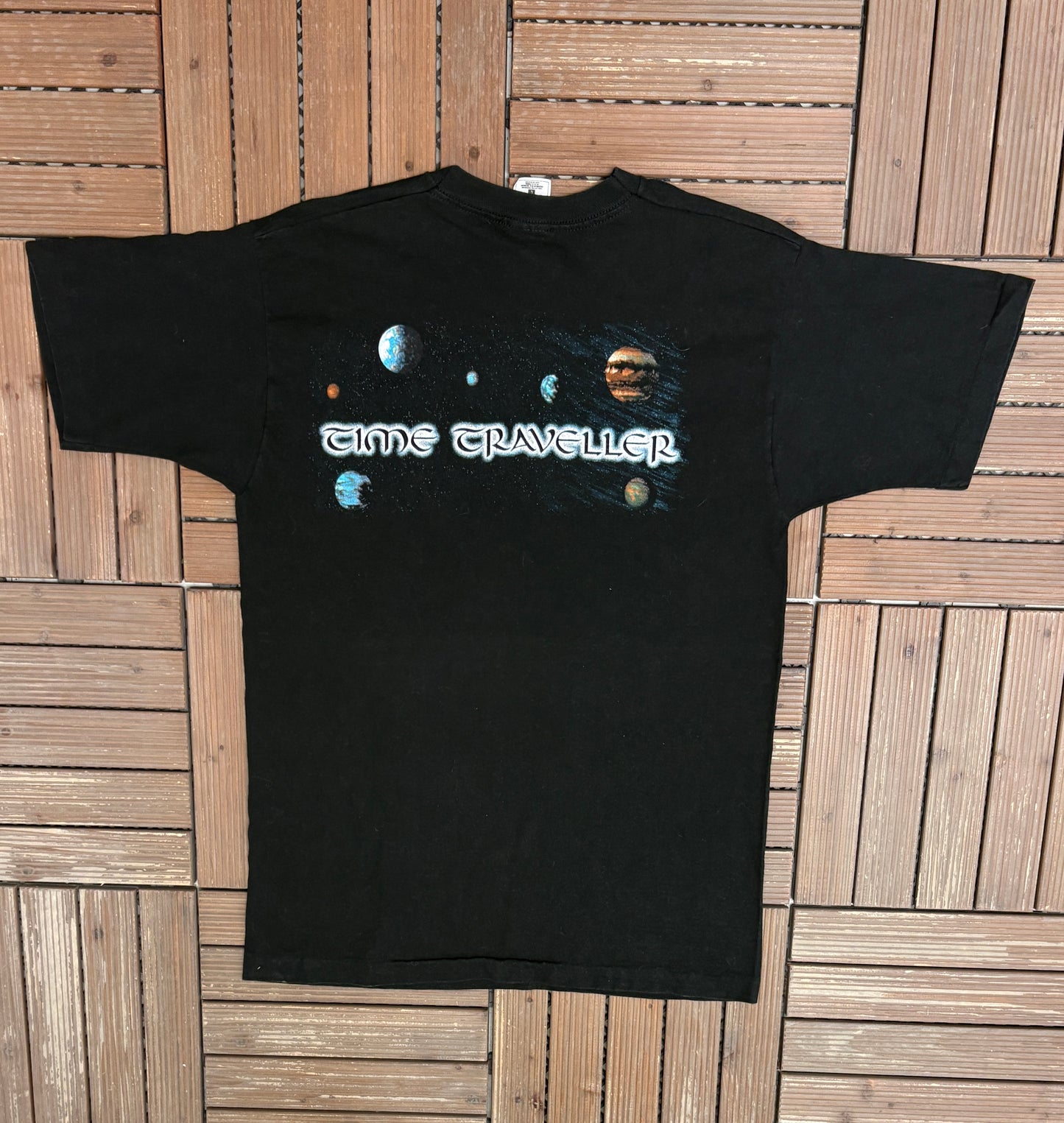 The Moody Blues Time Traveller Graphic Tee | Size Large | Vintage 1990s Rock Band Black T-Shirt |