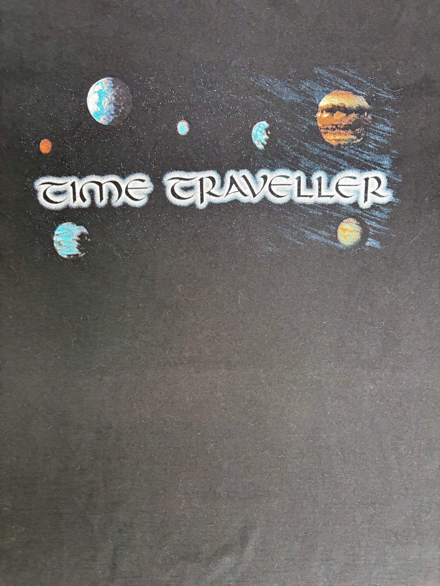 The Moody Blues Time Traveller Graphic Tee | Size Large | Vintage 1990s Rock Band Black T-Shirt |