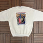 United States Marines Semper Fidelis Graphic Crewneck | Size X-Large | Vintage 1990s Promotional White Sweater |