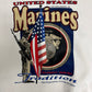 United States Marines Semper Fidelis Graphic Crewneck | Size X-Large | Vintage 1990s Promotional White Sweater |