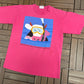 Cows Creamery Prince Edward Island Graphic Tee | Size Large | Vintage 1980s Promotional Pink T-Shirt |