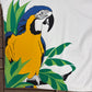 Caryn Elliott Tropical Macaw Graphic Tee | One Size | Vintage 1990s Tourist White T-Shirt |