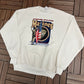 United States Marines Semper Fidelis Graphic Crewneck | Size X-Large | Vintage 1990s Promotional White Sweater |