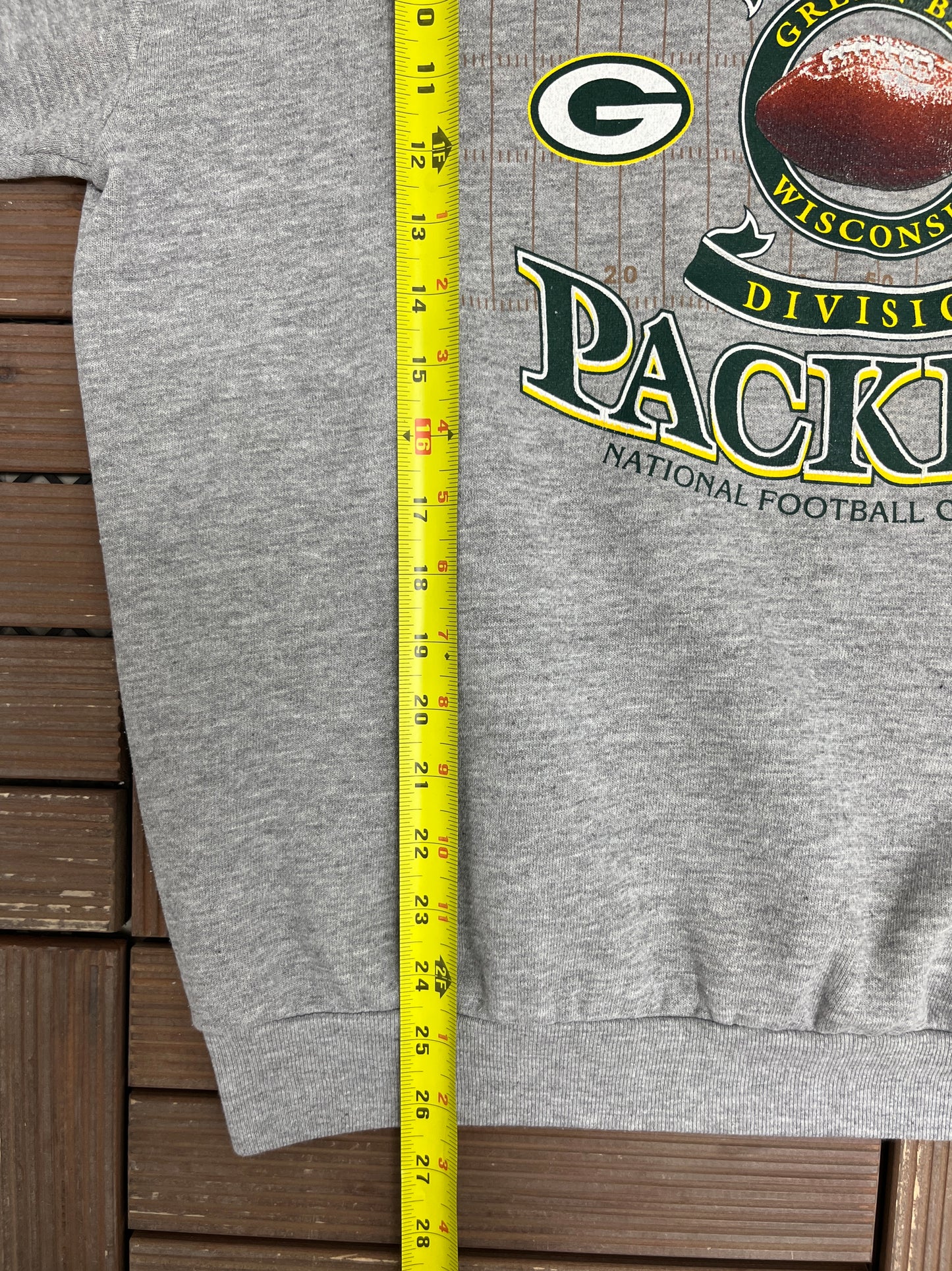 Green Bay Packers Graphic Crewneck | Size X-Large | Vintage 2000s NFL Football Grey Sweater |