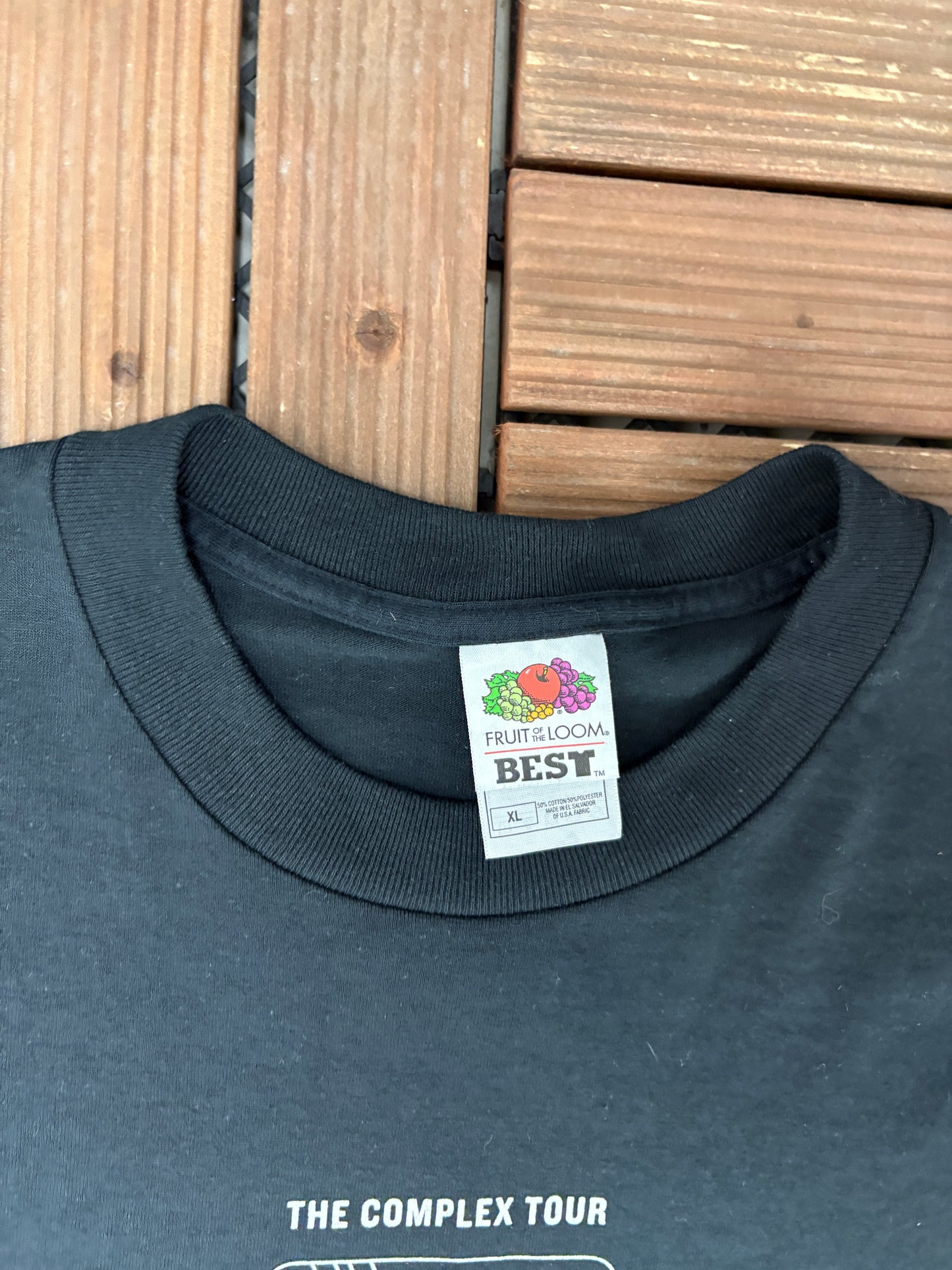 Blue Man Group The Complex Tour Graphic Tee | Size X-Large | Vintage 2000s Promotional Rock Black T-Shirt |