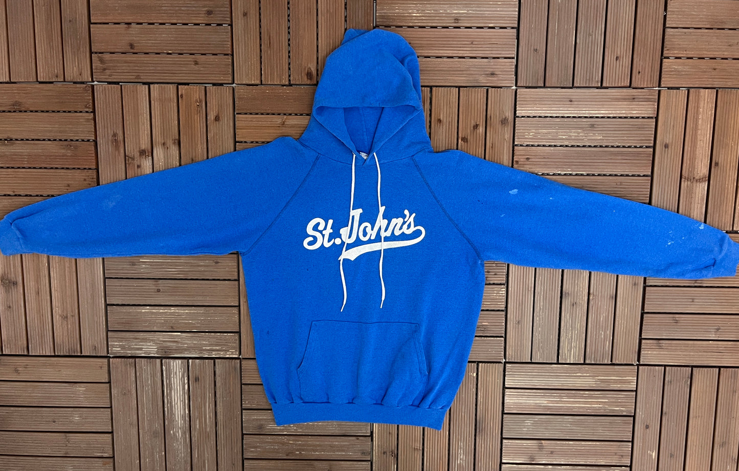 St. John's Newfoundland, Canada Graphic Hoodie | Size Large | Vintage 1990s Blue Tourist Sweater |