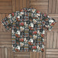 Hula & Surfing Graphic Hawaiian Shirt | Size X-Large | Vintage 1990s Scenic Hawaiian Shirt |
