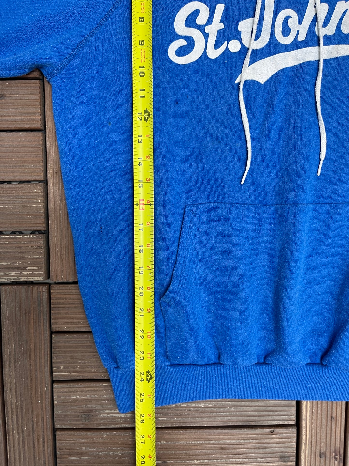 St. John's Newfoundland, Canada Graphic Hoodie | Size Large | Vintage 1990s Blue Tourist Sweater |